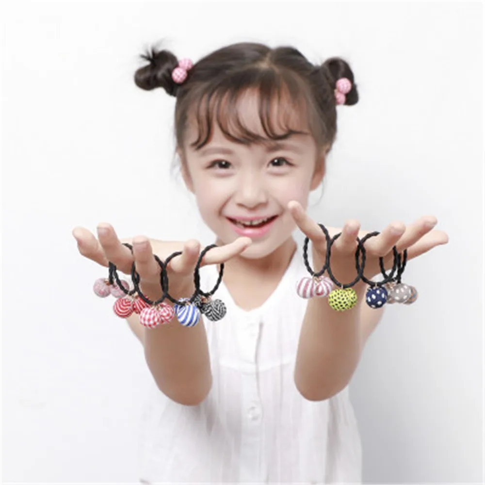 Комплект эластичных лент для волос девочек резиновый галстук ткань хлопок