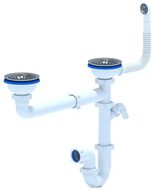 Мойка кухонная врезная GranFest GF-Q775KL цвет черный 775х500х200 мм две чаши / раковина для