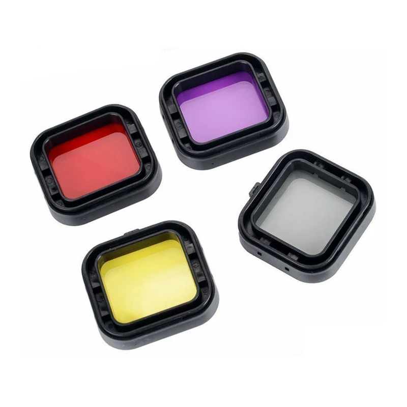 Водонепроницаемый чехол для объектива GoPro Hero 4 3 + черный серебристый красный