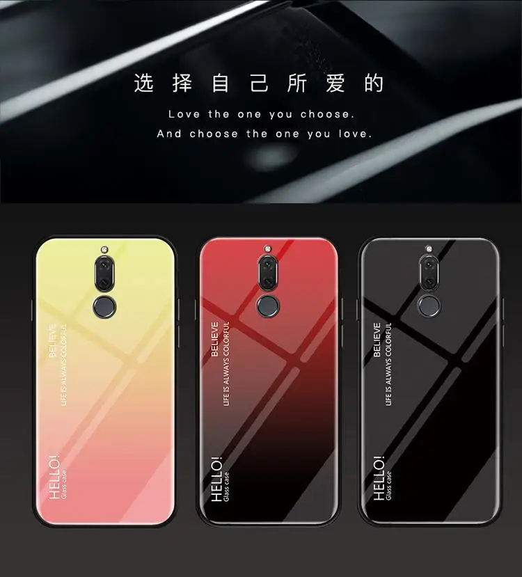 Для Meizu M6T 16s 16XS 16th X8 Чехлы градиентное стекло задняя крышка для Meizu Note9 Note8 M5 Mini M6 Note M5S защитный чехол