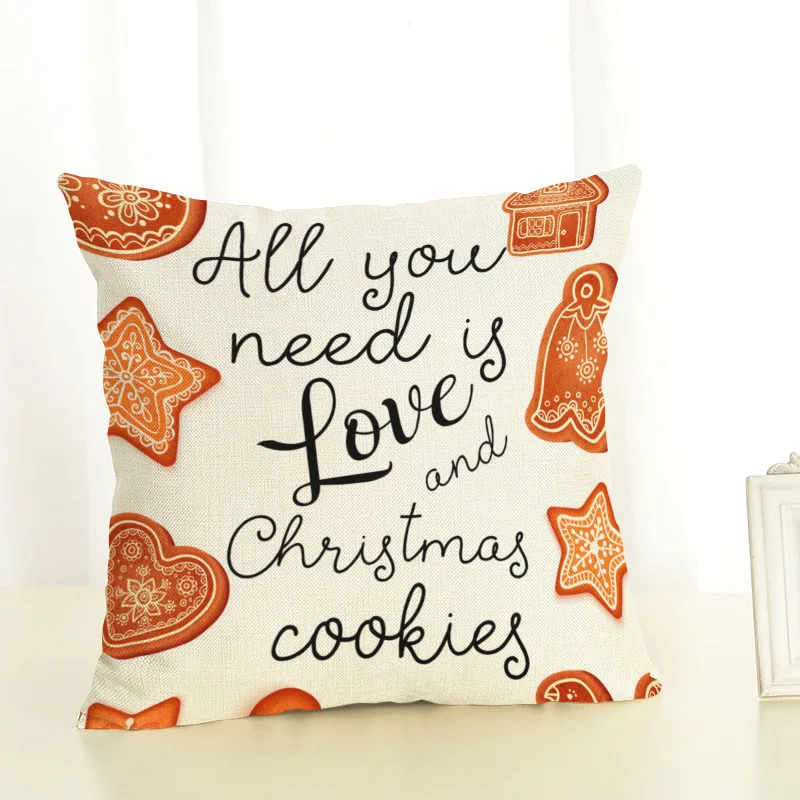 Рождественская деаксационная наволочка для подушки праздник елка дивана