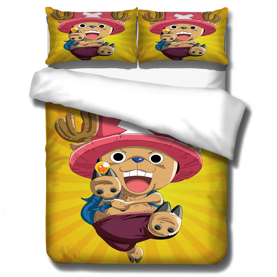 

Monkey D Luffy Anime 3D Print Comforter Bedding Set Duvet Covers Pillowcases Home Textile Cartoon One Piece Queen King Size Kids