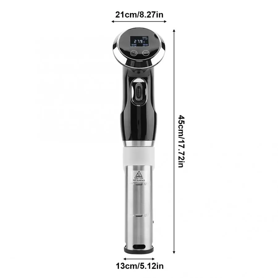 

Vacuum Slow Sous Vide Food Cooker Stainless Steel 1500W Powerful Immersion Circulator with LCD Digital Timer Display 110V 220V