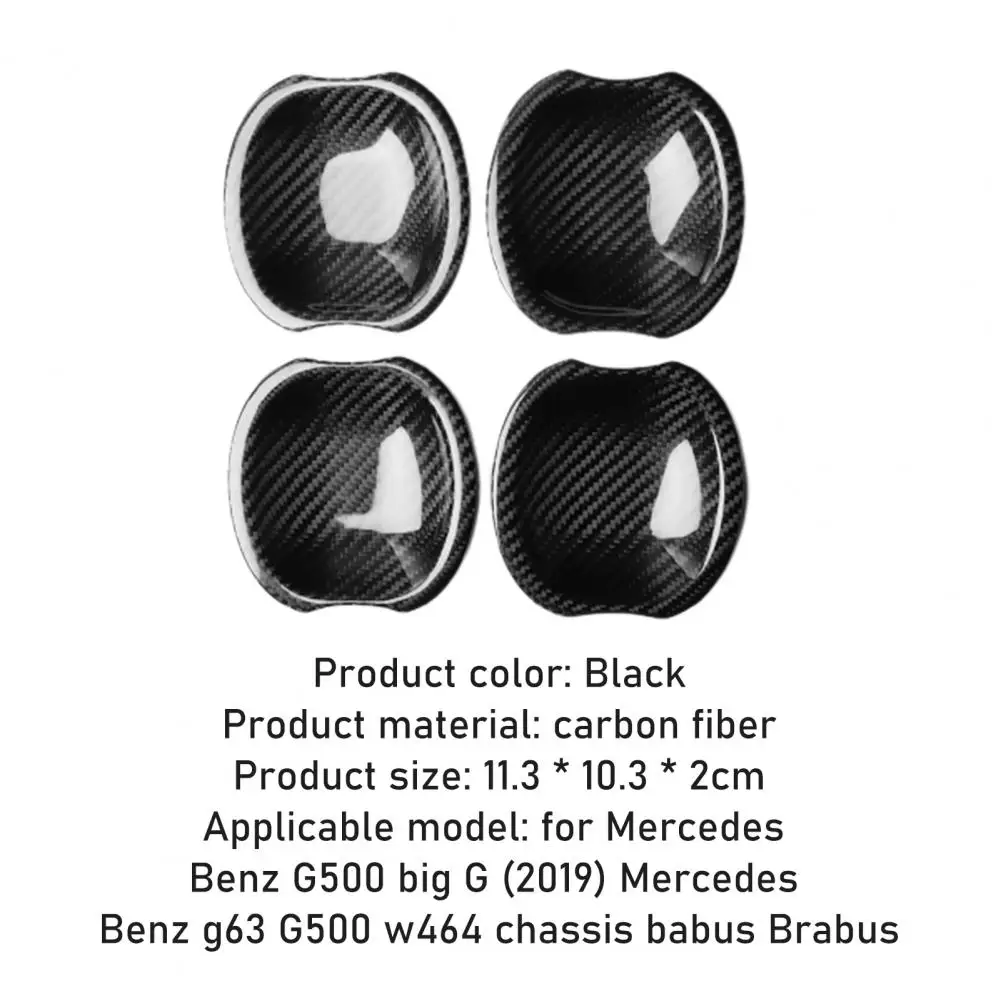 

4Pcs Professional Self-adhesive Carbon Fiber Door Handle Side Cup Bowl Car Styling for Benz-Brabus 2019 G63 G500 W464 Car Goods