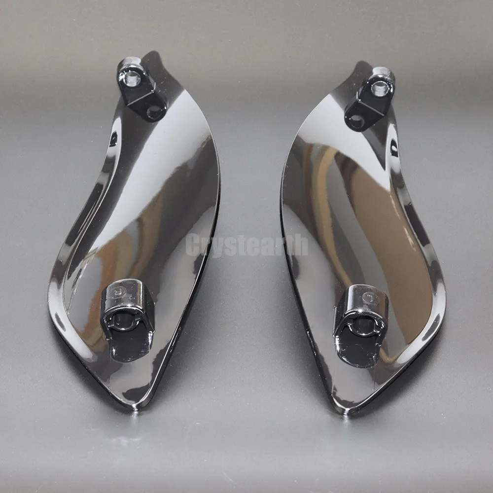 Chrome-Black Upper Fairing Side Wing Windshield Air Deflector For Harley Touring Electra Street Tri Glide FLHR FLHT FLHX 2014-17 |