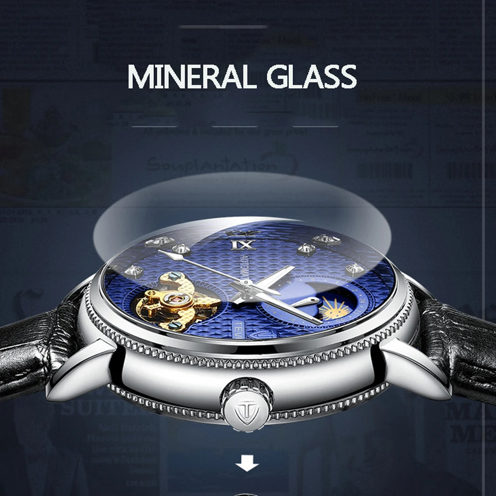Tevise, роскошный бренд Tourbillon автоматические механические часы водонепроницаемые часы мужские спортивные мужские часы с ветром Relogio Masculino
