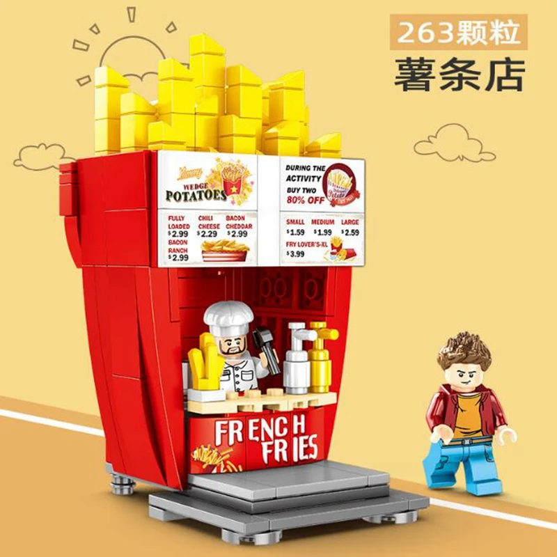 998 шт. гамбургер фри Кола Мороженое магазин городской архитектурной уличного