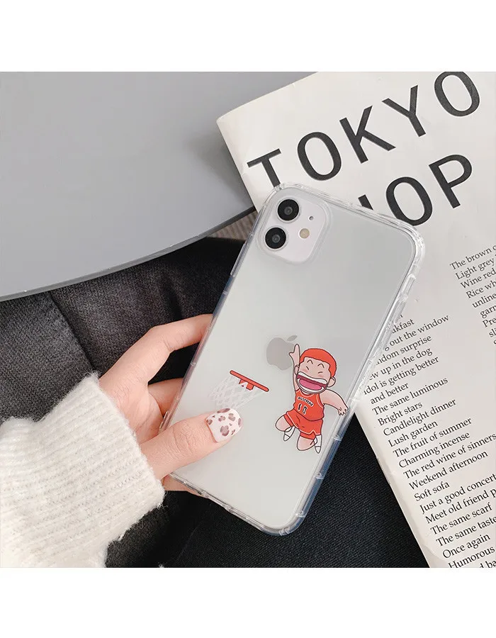 

Retro Simple Slam Dunk basketball Anime cute Phone case for iPhone 11 Pro Max XR X XS Max case for coque iPhone 7 7 8 Plus Cases
