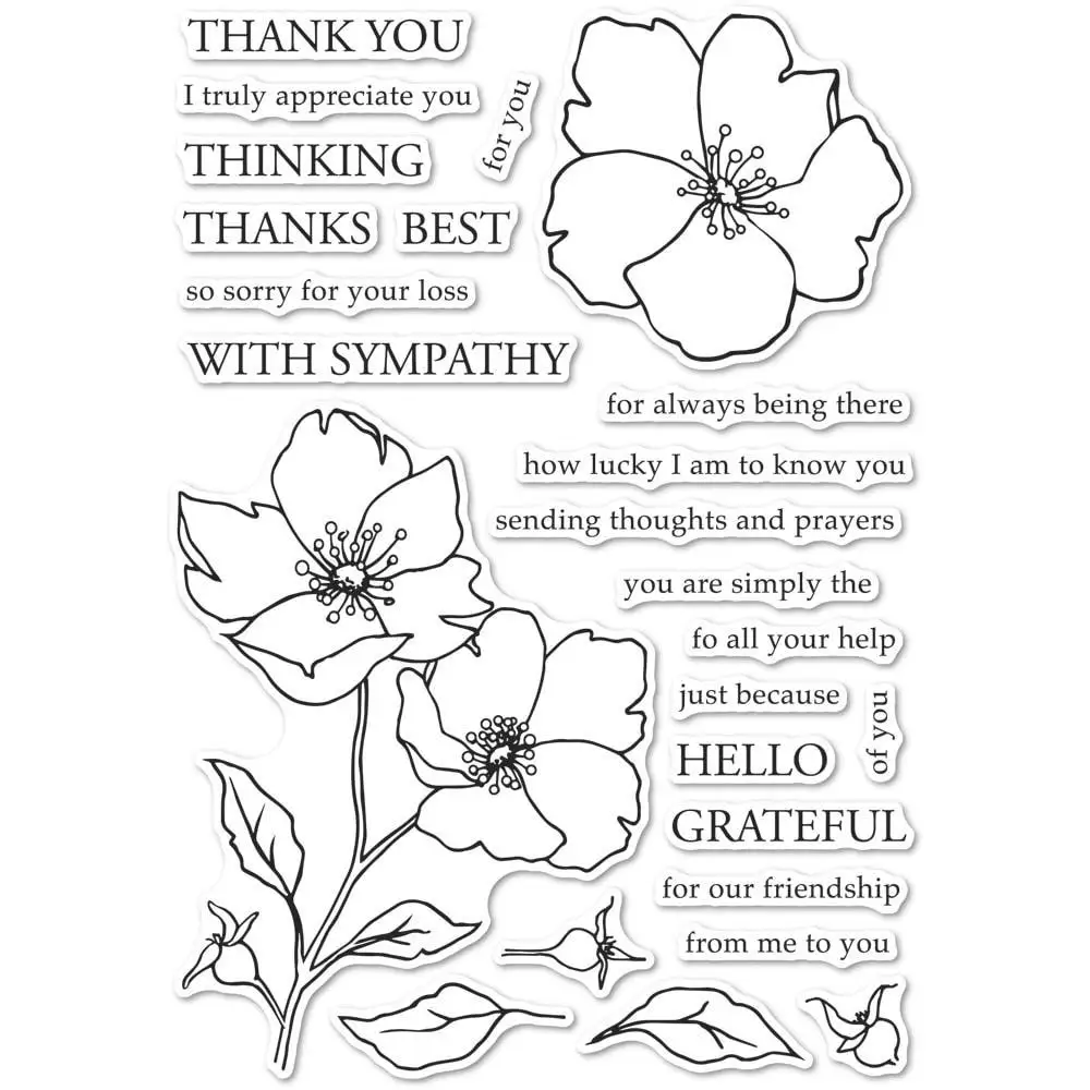 Цветочный прозрачный силиконовый штамп/печать для DIY скрапбукинга/декоративный