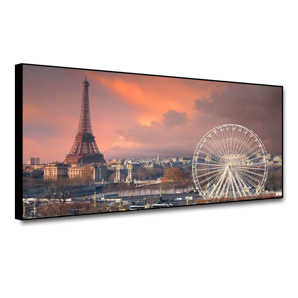 Laeacco башня Колесо обозрения картина маслом фото спальня холст на стене