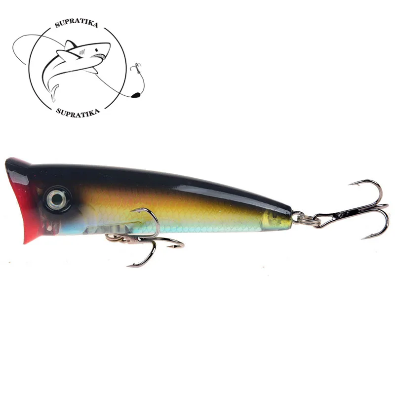 

5Colors 7cm/10g Artificial Popper Floating ABS Plastic Hard Bait 3D Eyes Wobbler Topwater With Hook Bionic Bait Sea Fishing Lure