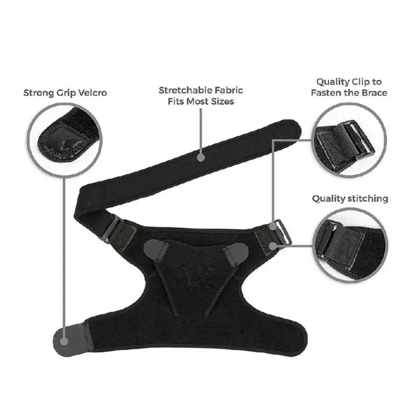 

Men Women Adjustable Breathable Sports Care Single Shoulder Support Gym Back Brace Guard Strap Wrap Belt Band Pads Bandage