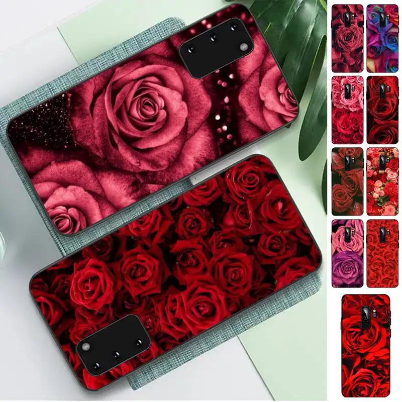 

Yinuoda Bright Red Rose Flowers Phone Case for Samsung S10 21 20 9 8 plus lite S20 UlTRA 7edge