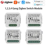 tuya mini zigbee 3 0 switch module 1234 gang ac100 240v 2 way control switches diy smart lifetuya app with alexa google home