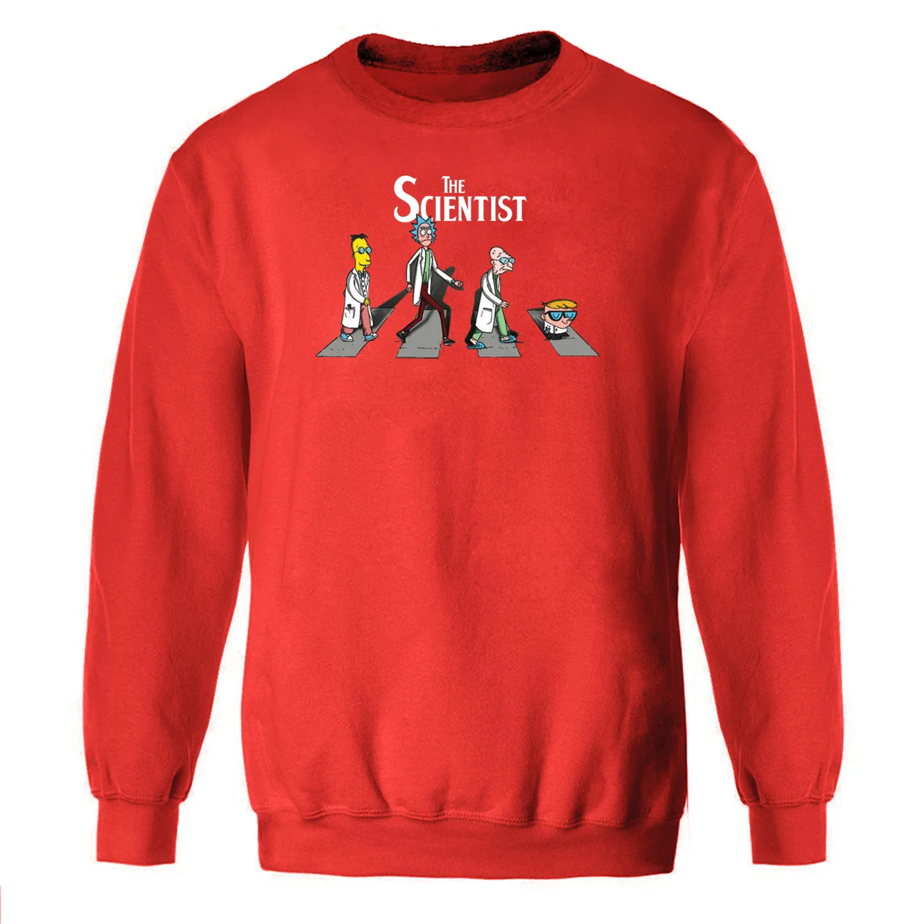Рик и Морти Забавный свитшот для мужчин мультфильм аниме Crewneck Толстовки учёный толстовки уличная печать Harajuku спортивная одежда - Цвет: red 6