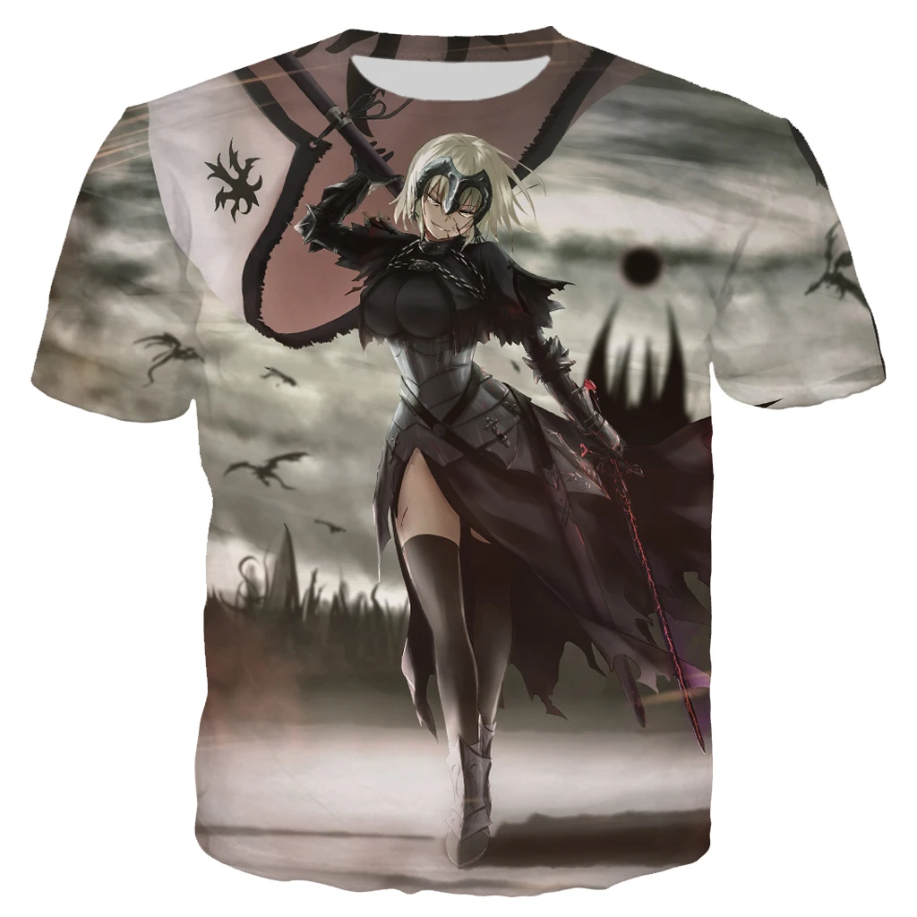 Аниме Fate Stay Night Футболка модная мужская одежда мультяшная футболка 3D принт