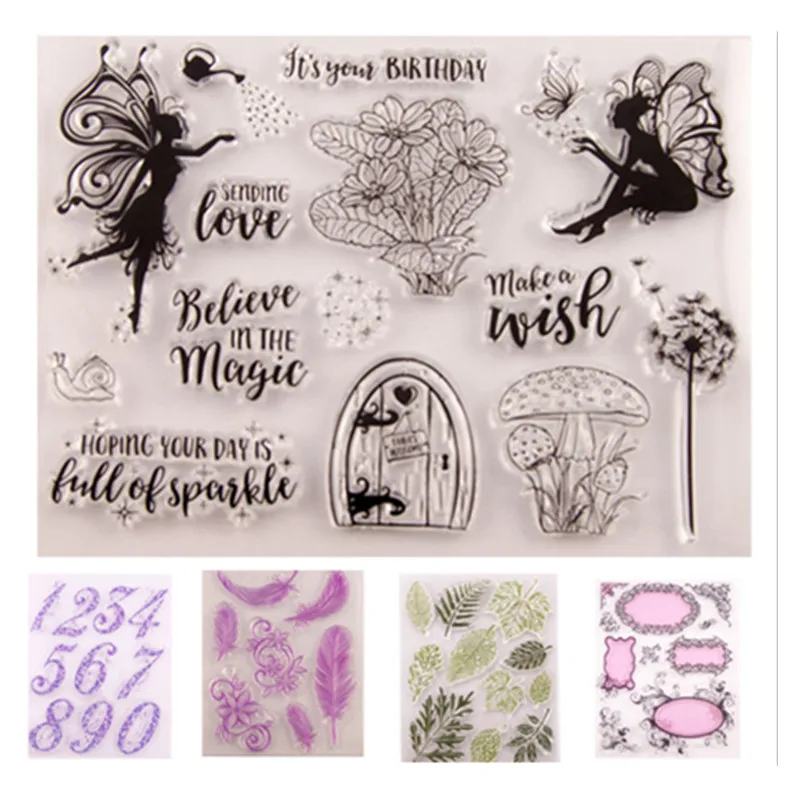 

Прозрачные штампы Tairy Girl, прозрачное Силиконовое украшение, печать «сделай сам», товары ручной работы 14*18 см