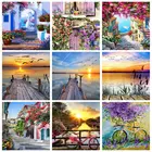 PhotoCustom 40 х 50 см Акриловые Краски по номерам пейзаж маслом Краски ing по номерам на холсте морской Безрамное DIY пейзаж Декор