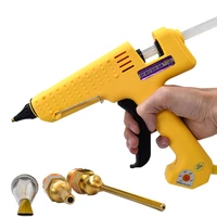 professional 250w hot melt glue gun adjustable temperature high power silicone gun set using 11mm glue stick 2 0mm copper nozzle