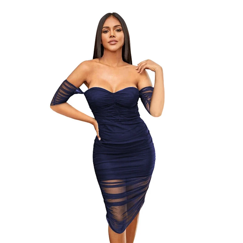 Женское платье с открытыми плечами красное повседневное вечернее коротким