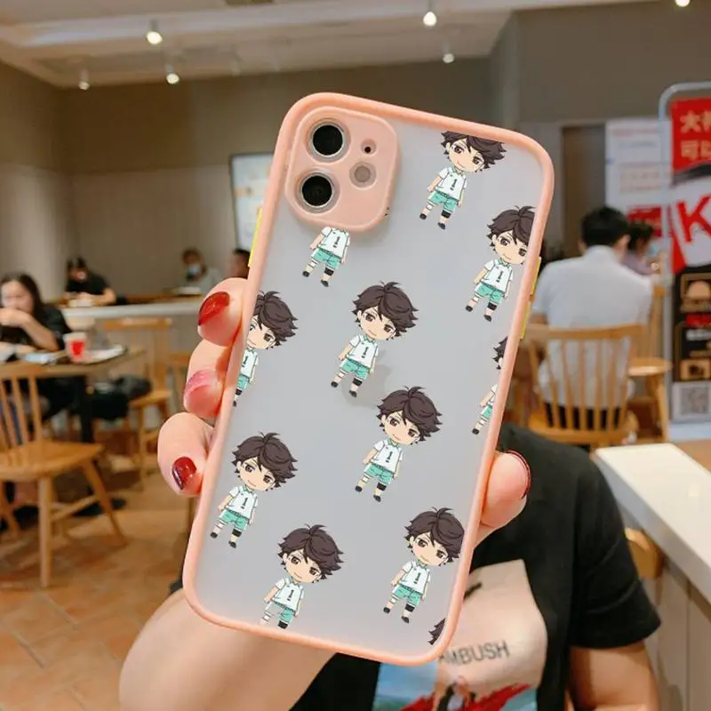 

Oikawa Tooru Haikyuu Simple Matte Bumper Phone Case For iphone12 11 Pro Max X XS Max XR 7 8 Plus 12mini Shockproof Cover