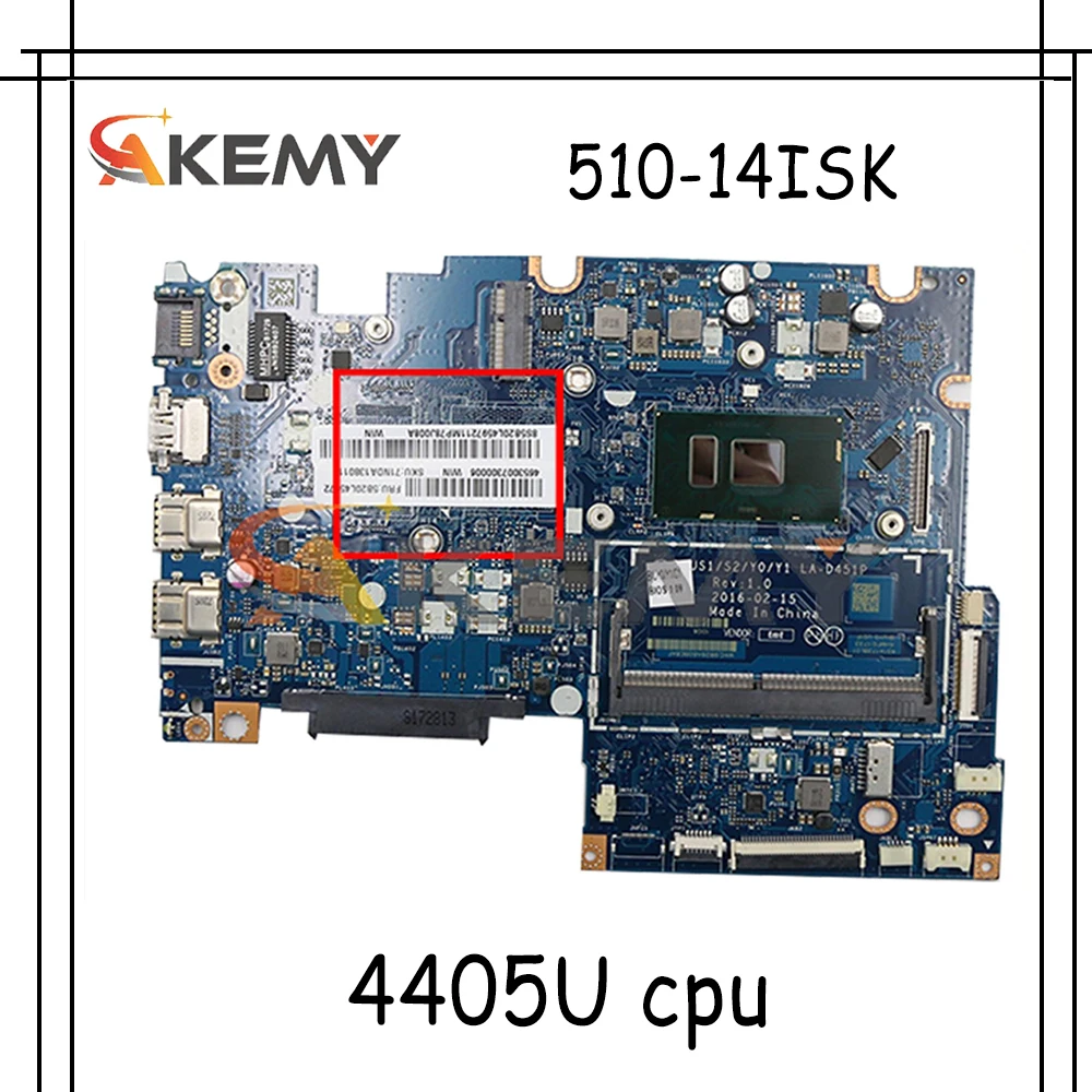 

Akemy BIUS1/S2/Y0/Y1 LA-D451P прозрачная защита для экрана для Lenovo YOGA 510-14ISK FLEX4-1470 Материнская плата ноутбука процессор 4405U 5B20L45972 5B20L46044