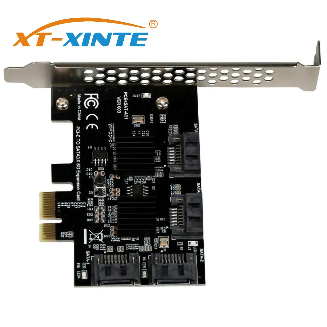 XT XINTE плата PCIE на SATA контроллер концентратора карты SATA3 PCI E/PCIE 3 Express 4 порта|Платы