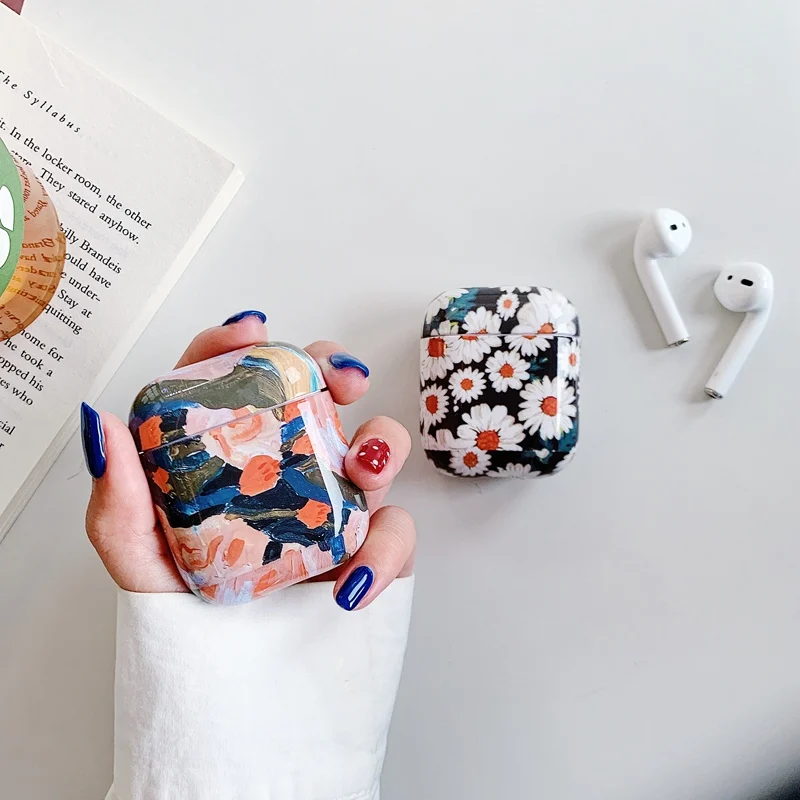 Беспроводной чехол для наушников для Airpods, чехол, Роскошный милый цветок, чехол для наушников для Apple Air Pods 2, чехол, защита, аксессуары для кожи