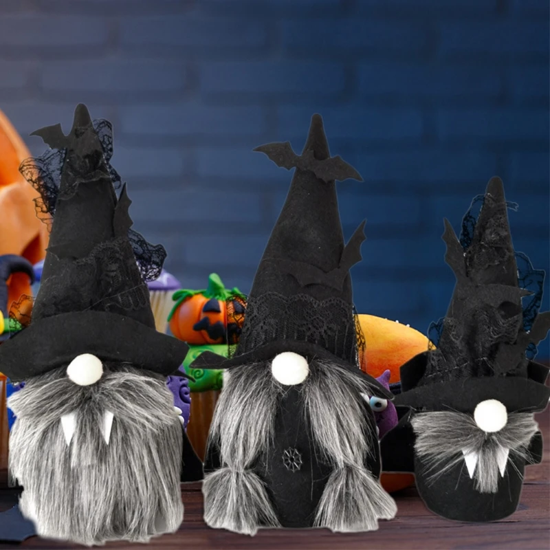 

Halloween Gnomes Plush Decor Shop Window Bookshelf Cloak Hat Doll Toys Ornaments For Memorial Day Independence Day Thanks Giving