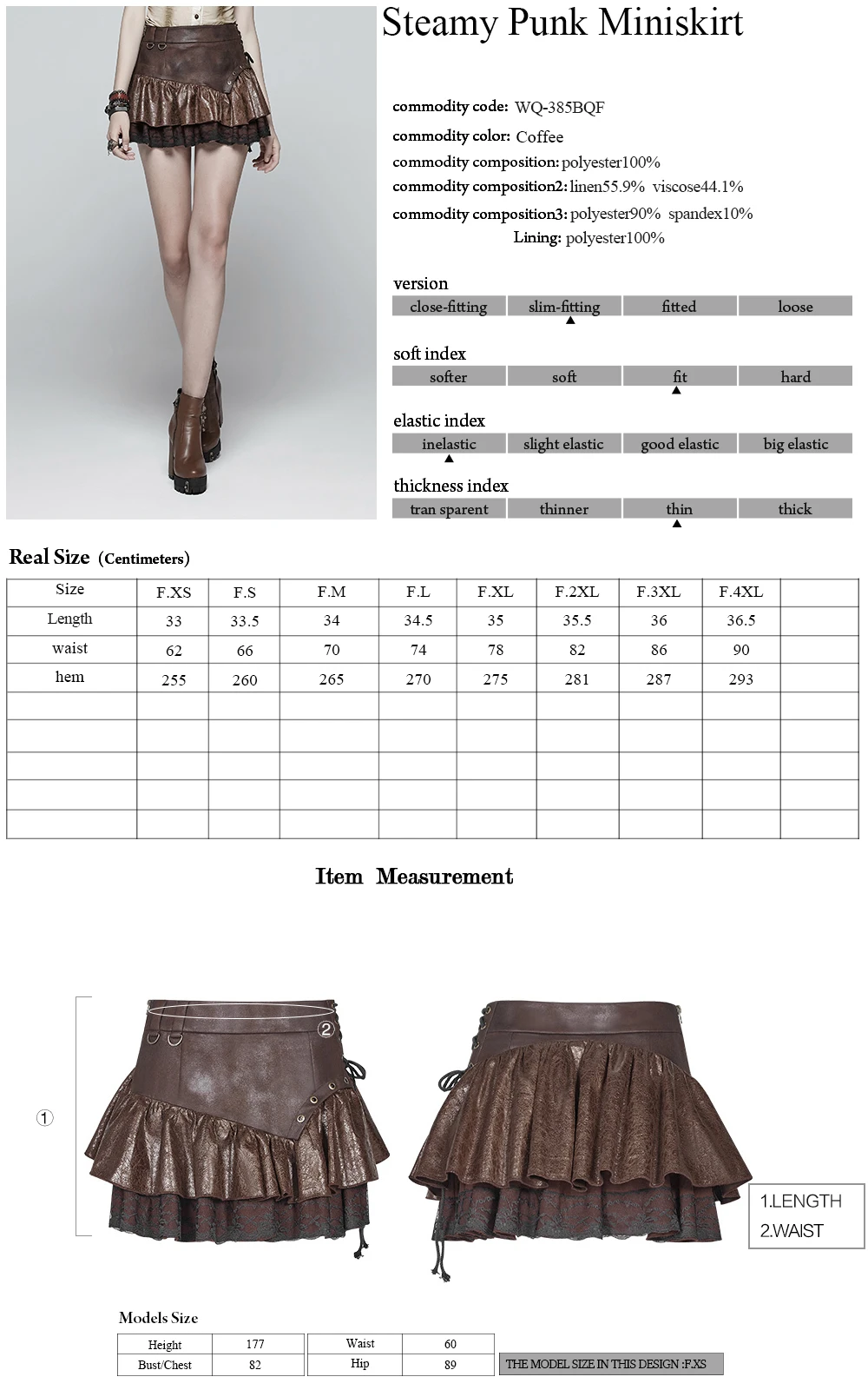 

Punk Rave Women Short Skirt Casual Fashion Steampunk Ruffles Lace Sexy Pu Leather Party Pleated MiniSkirt