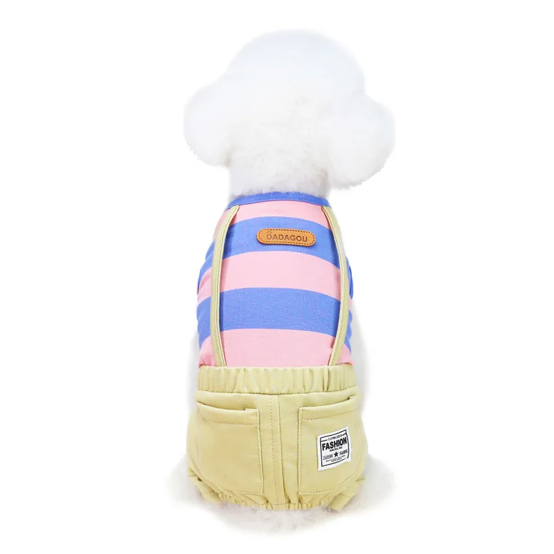 

Fashion Striped Pet Clothes Dog Rompers Jumpsuit for Dogs Puppy Dog Costume Pet Outfit for Chihuahua Yorkshire Dog Pajamas