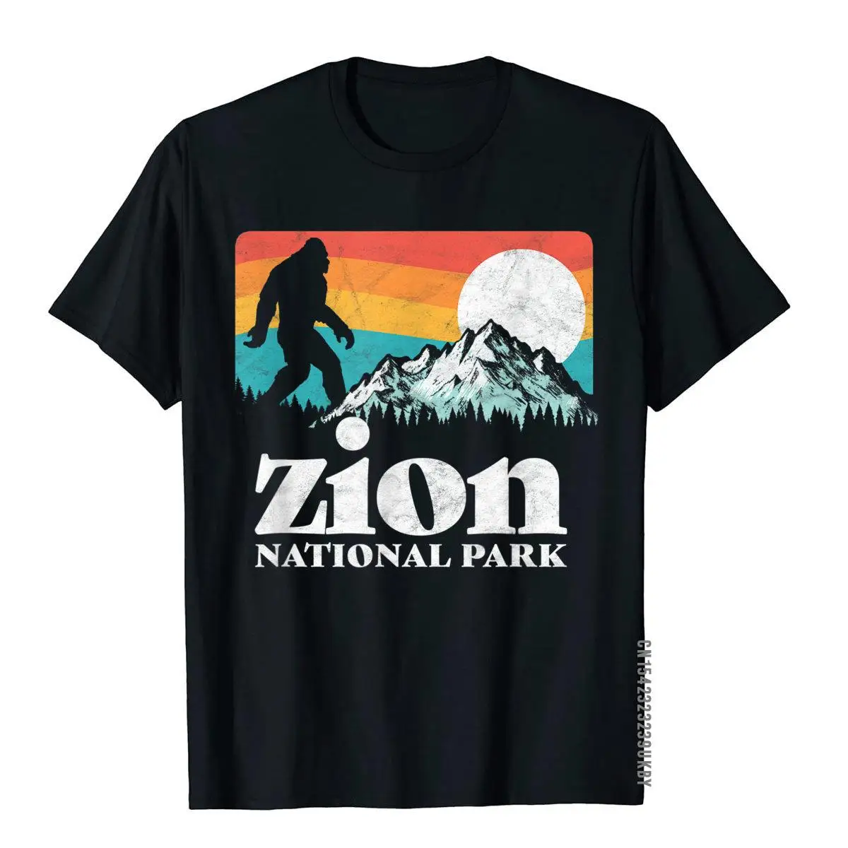 

Zion National Park Utah Bigfoot Mountains T-Shirt Fitted Summer Tops Shirts Cotton T Shirt For Adult Normal