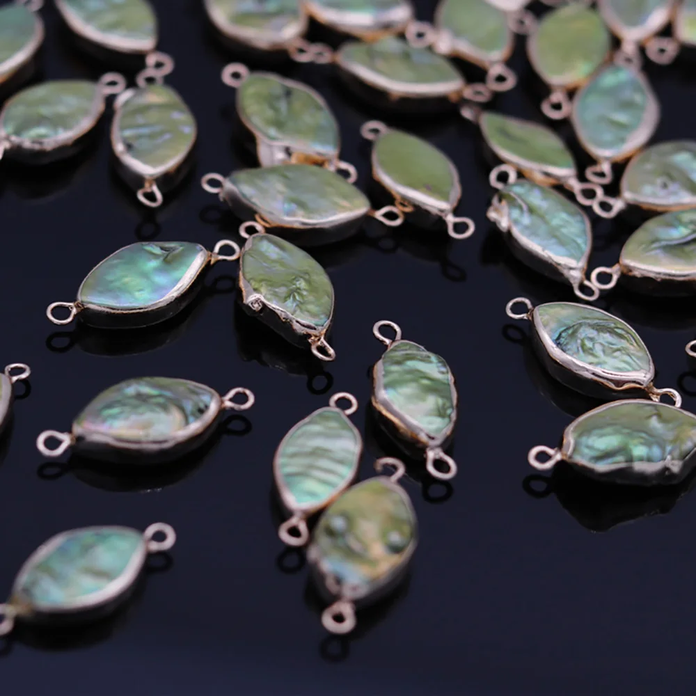 

Очаровательные Подвески с натуральным жемчугом, 3 шт., эллиптические подвески с двойным отверстием, Подвески для изготовления ювелирных изд...