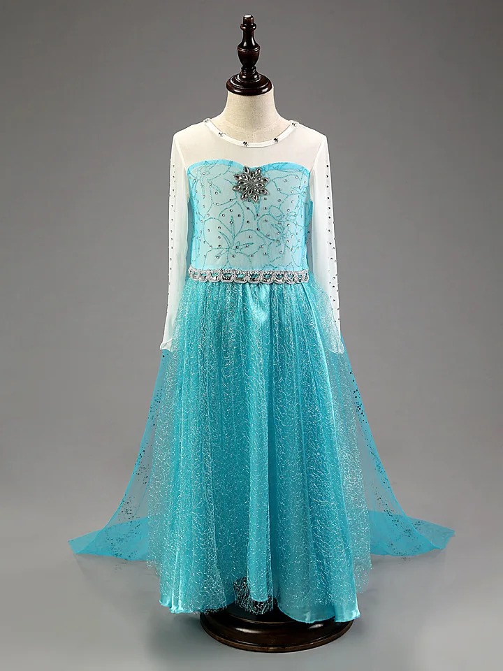 Новинка 2018 платье для девочек нарядные платья принцессы Анны и Эльзы детские