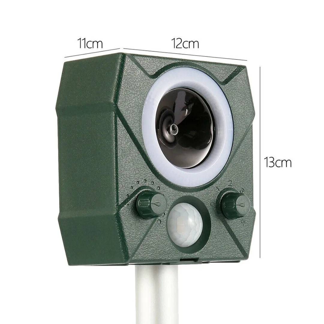

Solar Powered Ultrasonic Repeller Outdoor Garden Repellent Cat Dog Fox Deterrent Scarer Repellent Pest Control