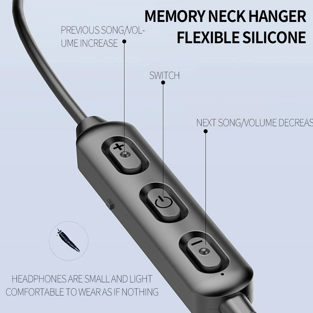 

Bluetooth Earphone 5.0 Wireless Fone de ouvido Neckband Stereo Headphones Mobile Sport Earbuds Headset With Mic For All Phone