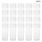 20 шт., 5 мл, пластиковые пробирки, пробирки, контейнер для образцов, порошок, Крафт, винтовые крышки, бутылки для офиса, школы, химия, принадлежности, L4MA