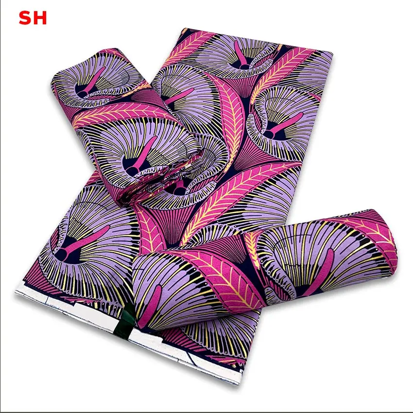 

Classic African Wax Solid Cotton Cloth Nigerian Exquisite Printed For Party Dress H210802