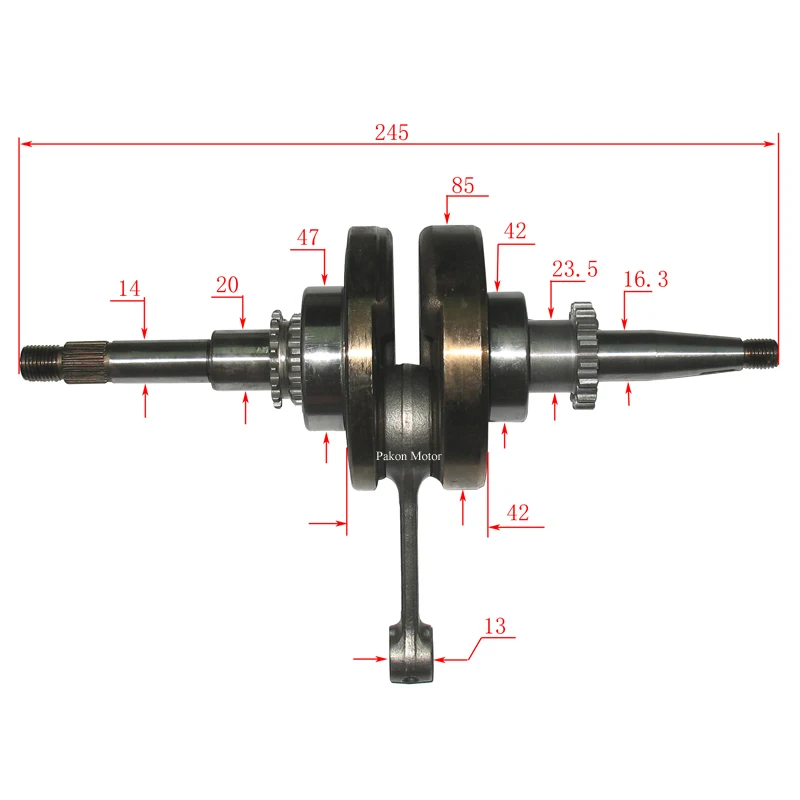 

50cc Motos Scooter 139QMB Engine Parts Crankshaft Crank Shaft Complete for Kymco Baotian Jonway GY650-60cc-80cc Connecting Rod