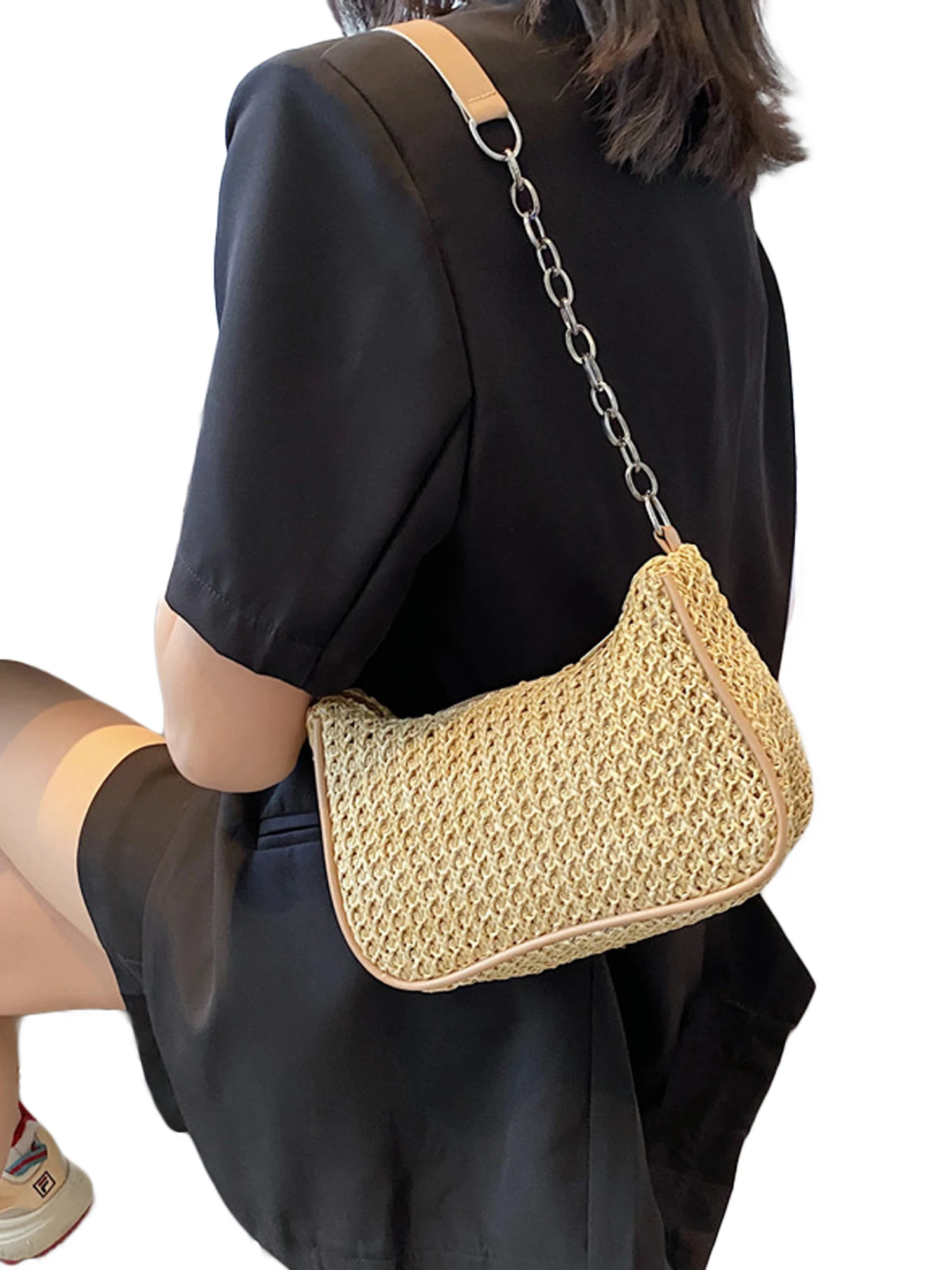 Женская сумка на плечо, многофункциональная вместительная однотонная сумка для женщин, цвета хаки/бежевый
