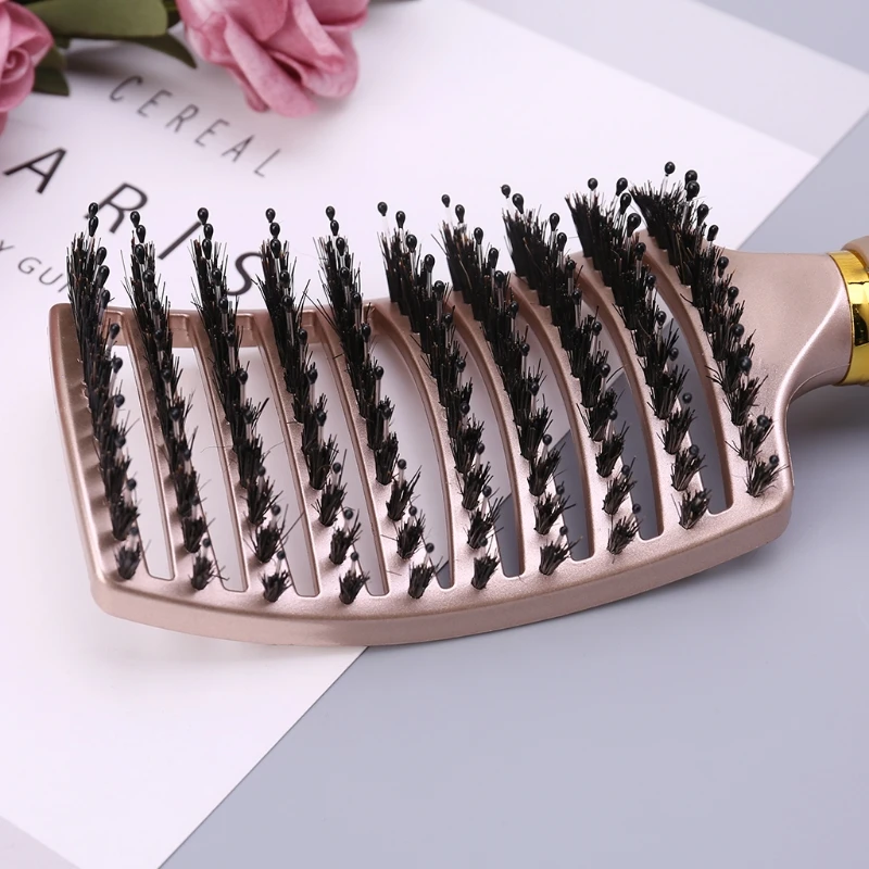 

Salon Professional Bristle & Nylon Hairbrush Scalp Massage Comb Wet Hair Brush escova de cabelo profissional