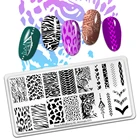 DIY шаблон для дизайна ногтей с изображением животных Тигр Гепард бриндл печатная текстура из нержавеющей стали штамповочные пластины инструменты для маникюра