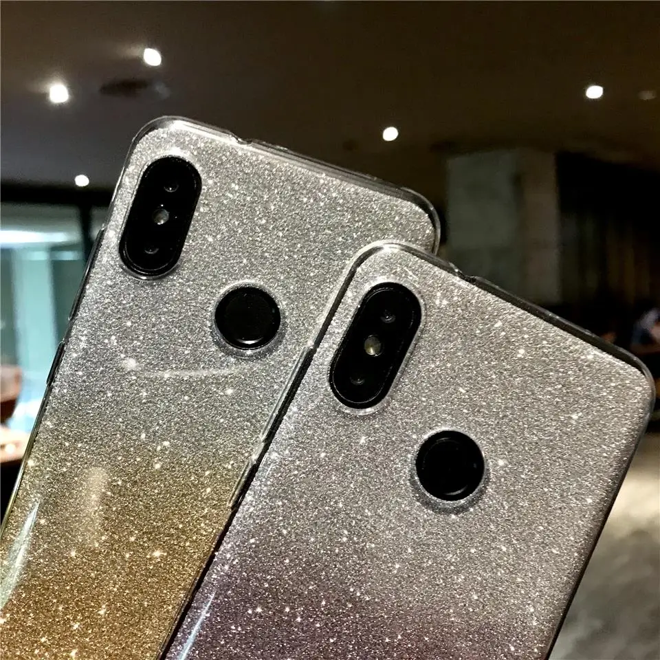 Glitter Gradient Case For XiaoMi 9 SE 8 Lite A3 A2 A1 6 5S 5 Cover TPU Soft Bling for RedMi K20 Pro Note 7 7A 6A 5A 4A 4X |