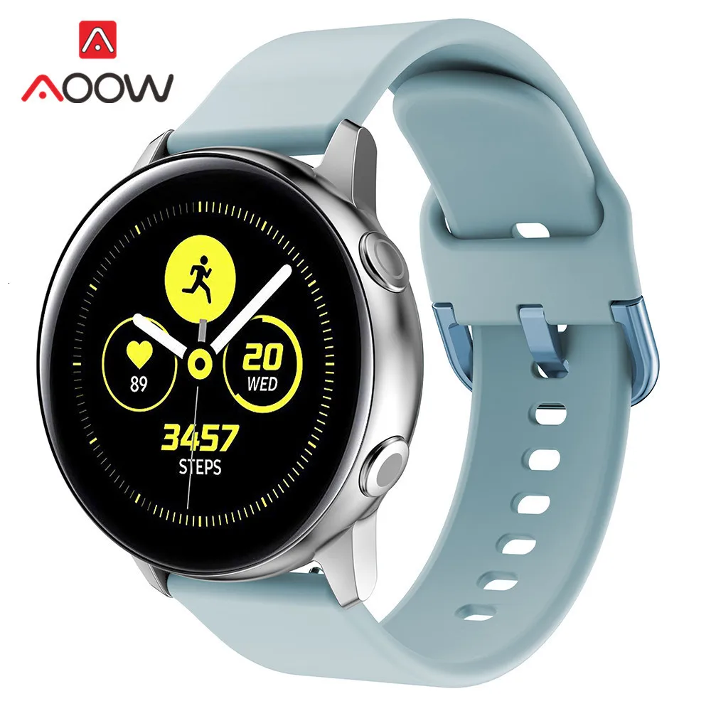 20 мм силиконовый ремешок для часов для samsung Galaxy Watch Active 42 мм Garmin Huami Amazfit bip huawei сменный Браслет