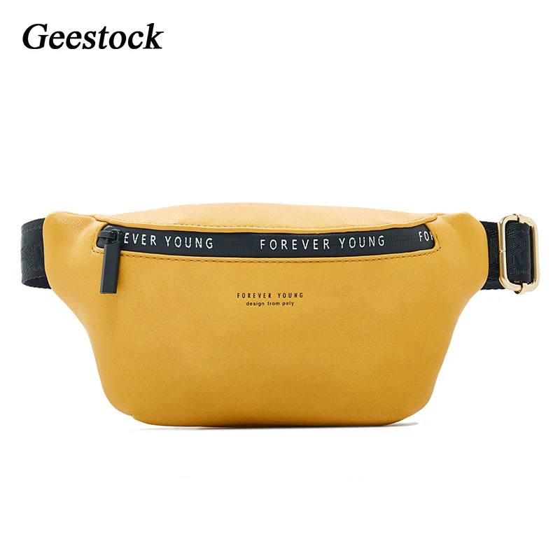 

Забавная сумка Geestock для женщин, элегантный поясной кошелек из искусственной кожи, многофункциональный дорожный мешок унисекс, дамская сумочка на пояс