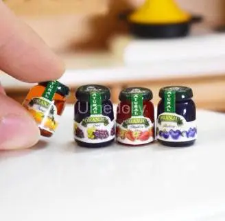 1set jam 1/12 масштаб ролевые игры миниатюрный кукольный домик супермаркет магазин кукла еда напиток Декор Аксессуары игрушка - Цвет: 1set jam