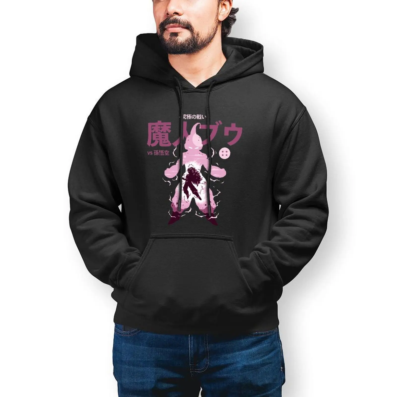 

Bandai Dragon Ball Ultimate Battle Majin Buu Hoodie Japanese Anime Streetwear Warm Hoodies Stylish Cotton Pullover Hoodie Mens
