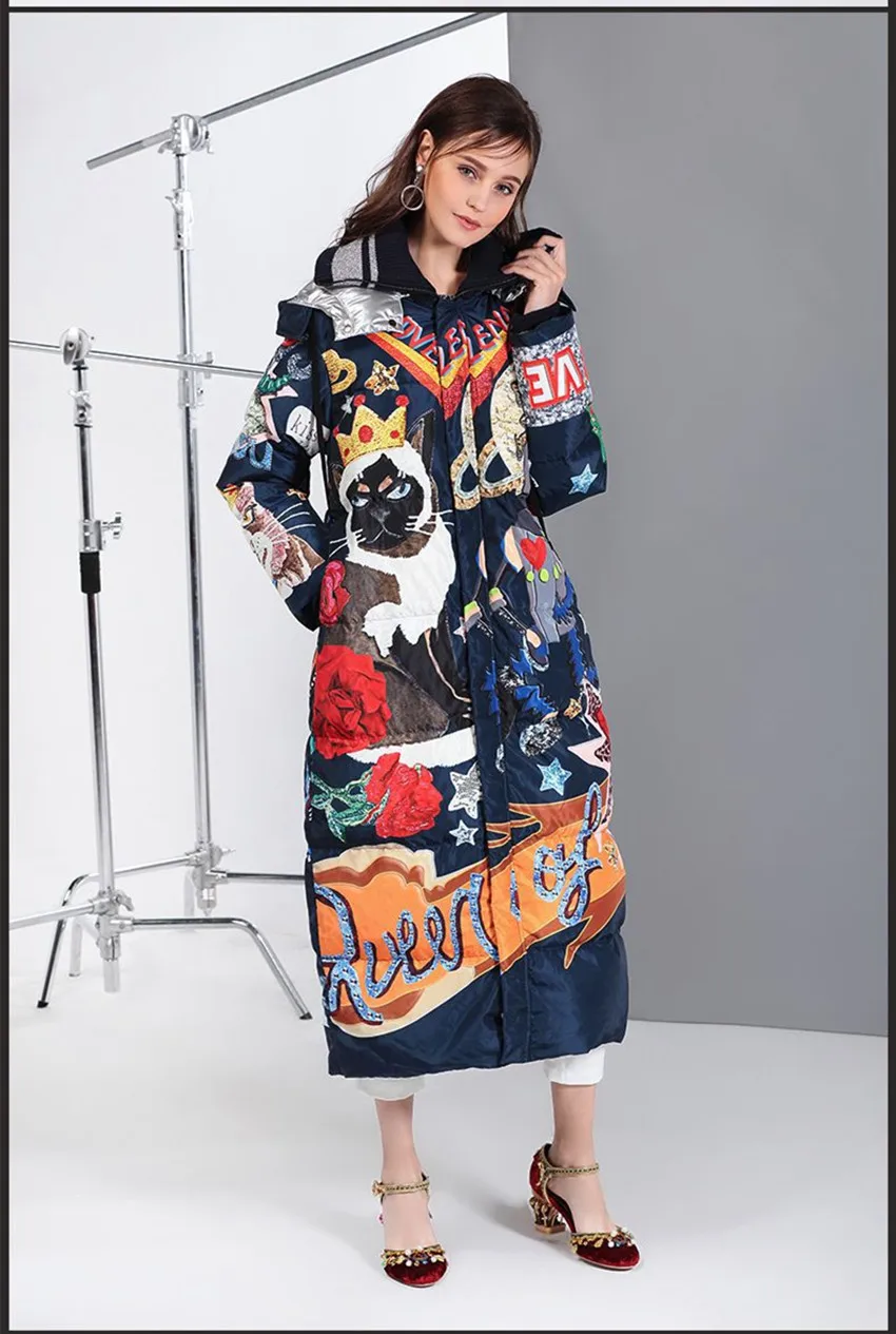 Европейский и американский стиль 2018 осень/зима женские модные свободные парки с