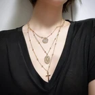 Ожерелья-цепочки в ретро стиле с изображением Иисуса и золотого Креста, модный многослойный женский чокер, кулон, бижутерия, модный подарок на Новый год