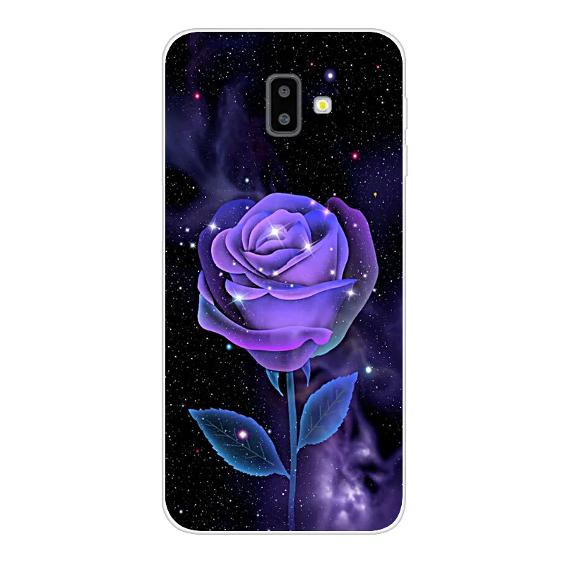 Темно-бордовый Чехол J6plus Capas для samsung J6 Plus, силиконовый мягкий чехол из ТПУ с принтом для samsung Galaxy J6 Plus J 6 Plus J610 J610F J6+ чехол - Цвет: Темно-бордовый